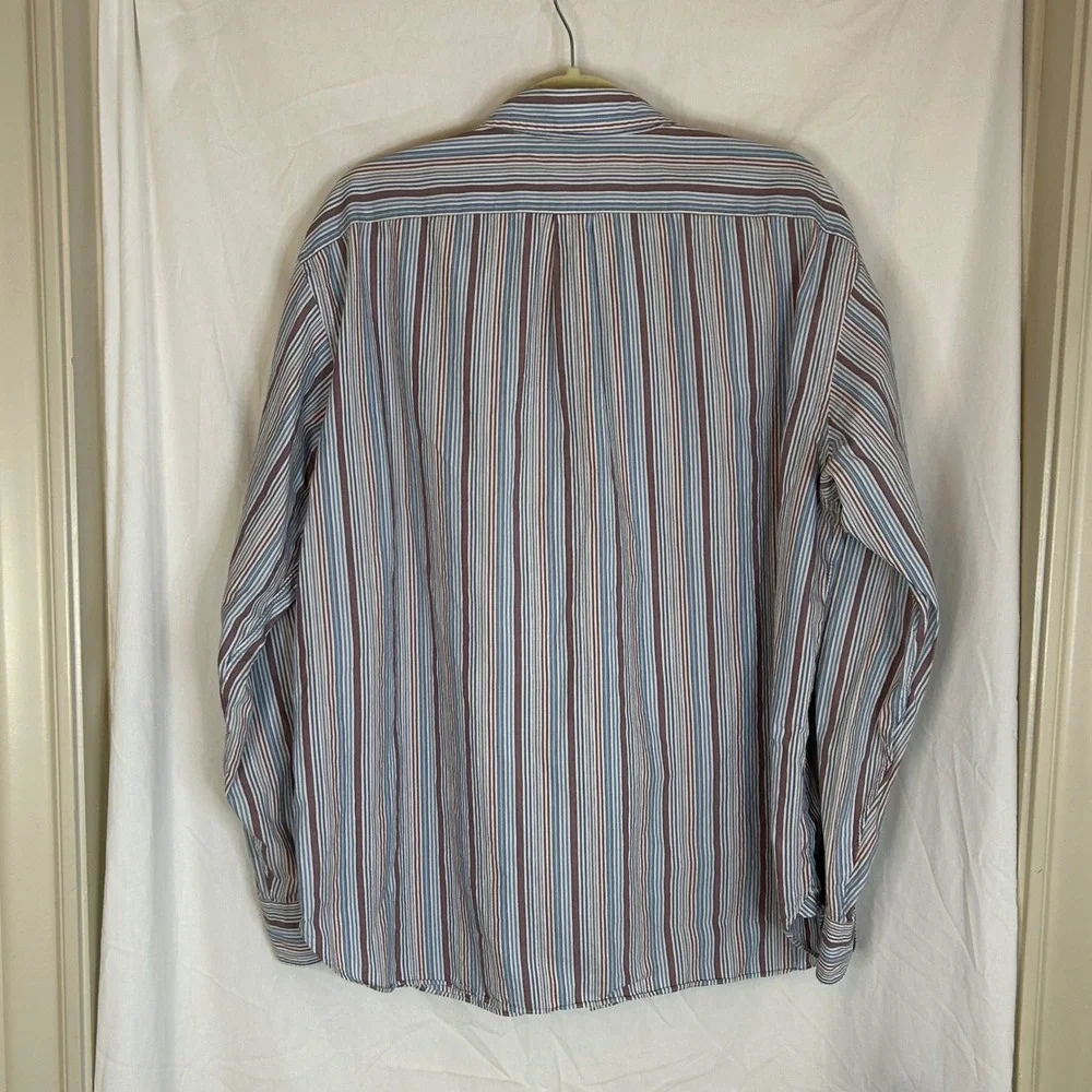 J.Crew Mens XL Striped Long Sleeve Button Down‎ Shirt Cotton Top